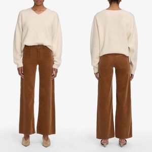 Frame Denim Le Slim Palazzo Modernist Pocket Corduroy in Maple Brown Size 30